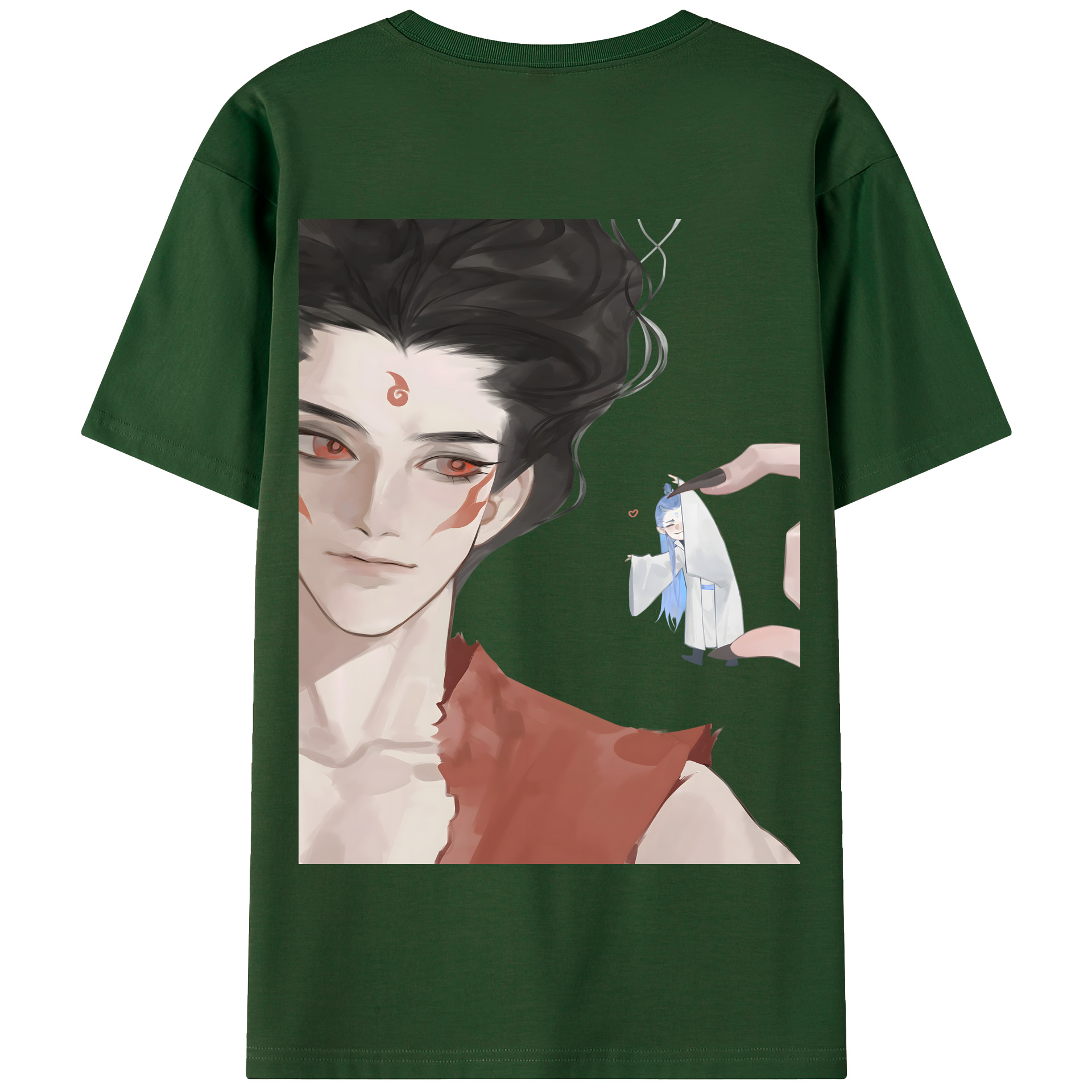 （画像用） Ne Zha 2 ナタ 魔童の大暴れ 綿100％半袖Tシャツ（背面プリント）
